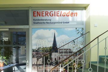 Eingangsbereich Energieladen im Rathaus