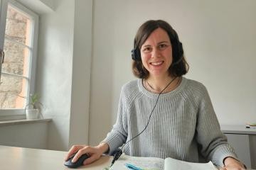 Lena Hinz in ihrem Büro in der Villa