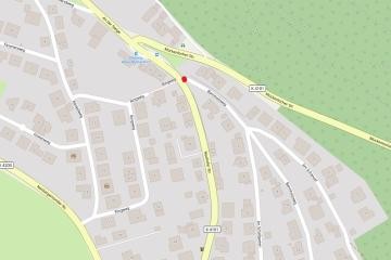 Karte mit Markierung der Sperrung