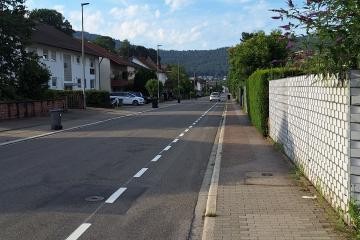 Wiesenbacher Straße mit Radschutzstreifen