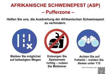 Hinweisschild zur Pufferzone