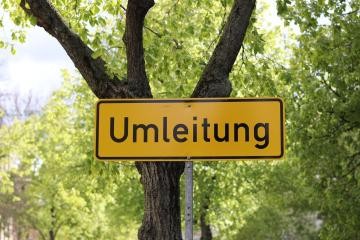 Schild "Umleitung"