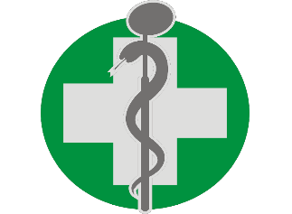 Asklepiosstab als Symbol des ärztlichen und pharmazeutischen Standes